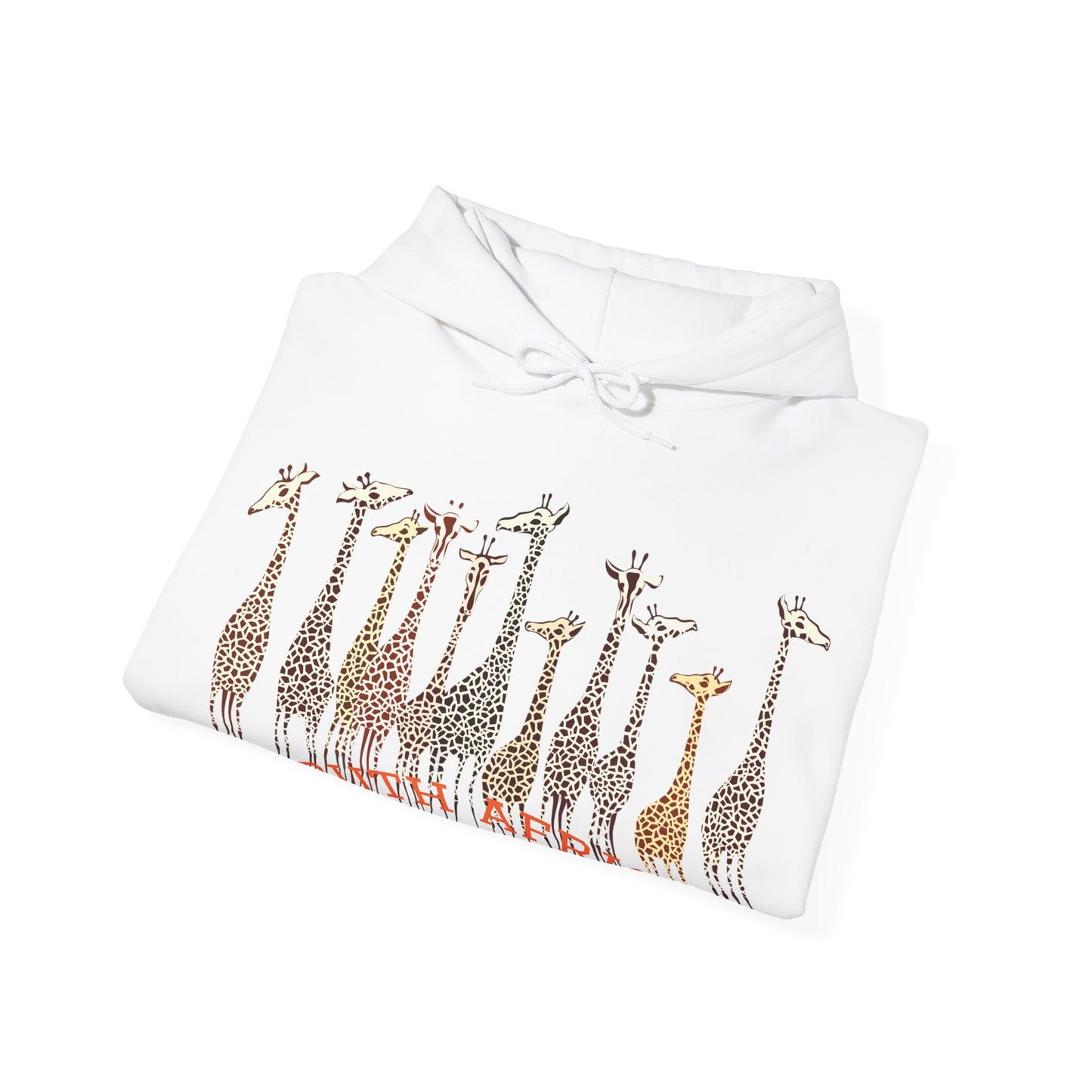 Stylish Giraffe Hoodie – Unisex Heavy Blend Sweatshirt for Coffee Lovers, Nature Gifts, Casual Wear, Animal Lovers, Unique Apparel