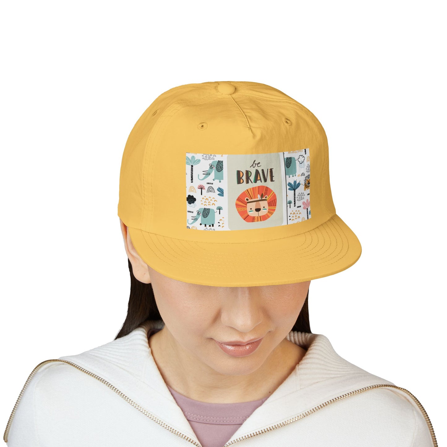 Brave Lion Surf Cap | Kids Beach Hat, Summer Accessory, Inspirational Gift, Fun Outdoor Cap, Cute Beachwear