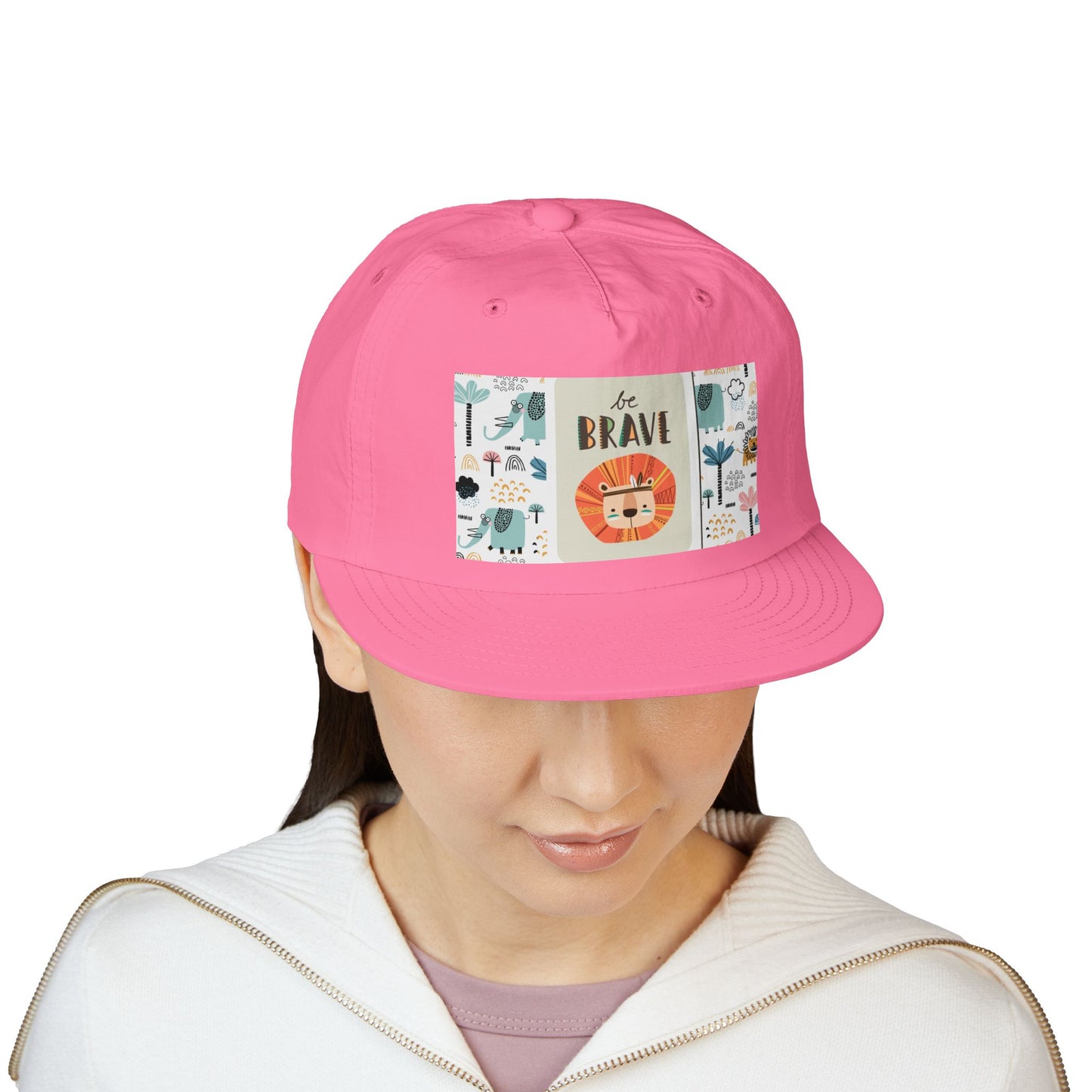 Brave Lion Surf Cap | Kids Beach Hat, Summer Accessory, Inspirational Gift, Fun Outdoor Cap, Cute Beachwear