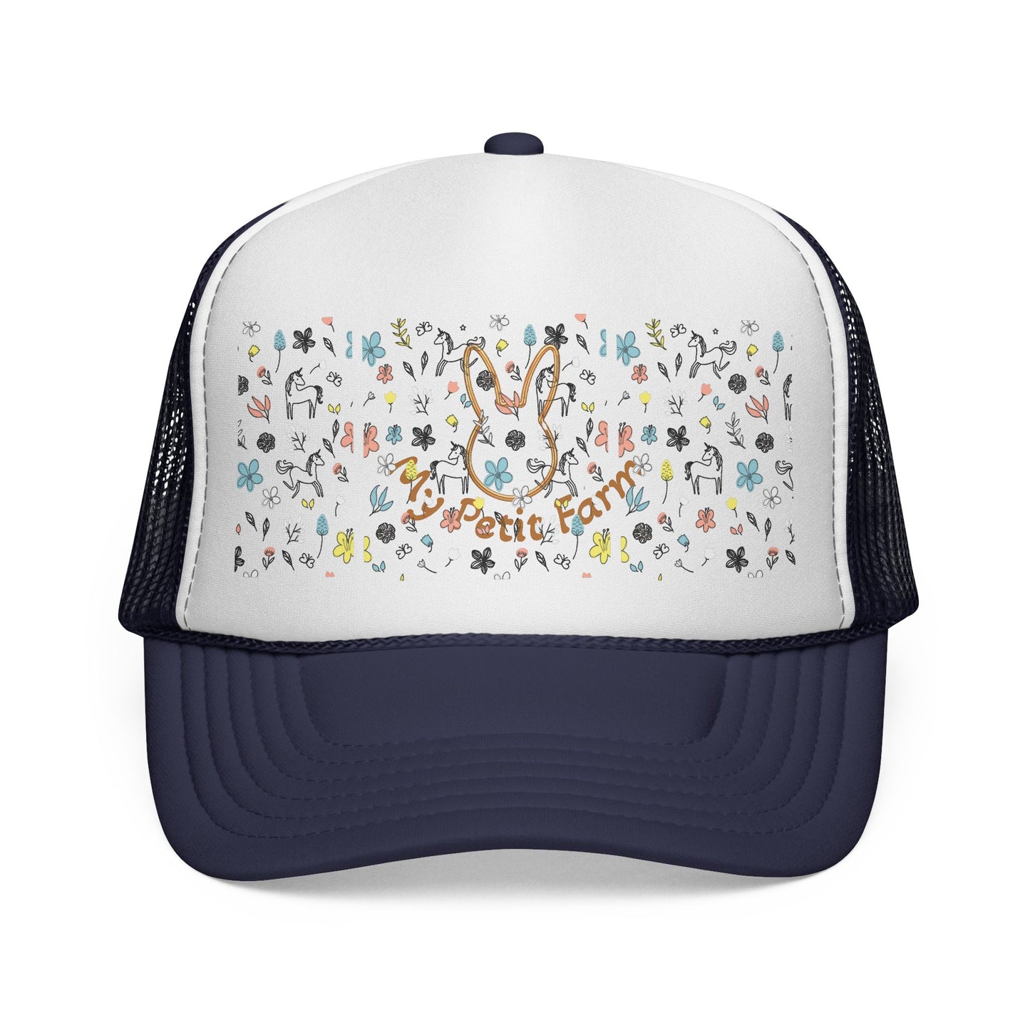 Cute Bunny Trucker Cap, Farm Hat, Animal Lover Gift, Outdoor Apparel, Summer Accessory, Festival Wear
