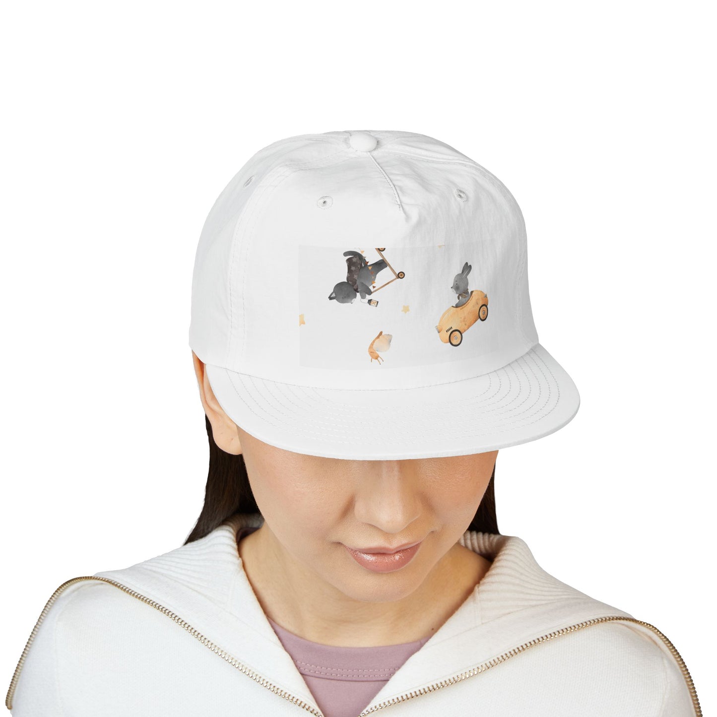 Playful Surf Cap for Fun-loving Adventurers, Beach Accessories, Casual Summer Style, Gift for Surfers and Animal Lovers, Trendy Headgear