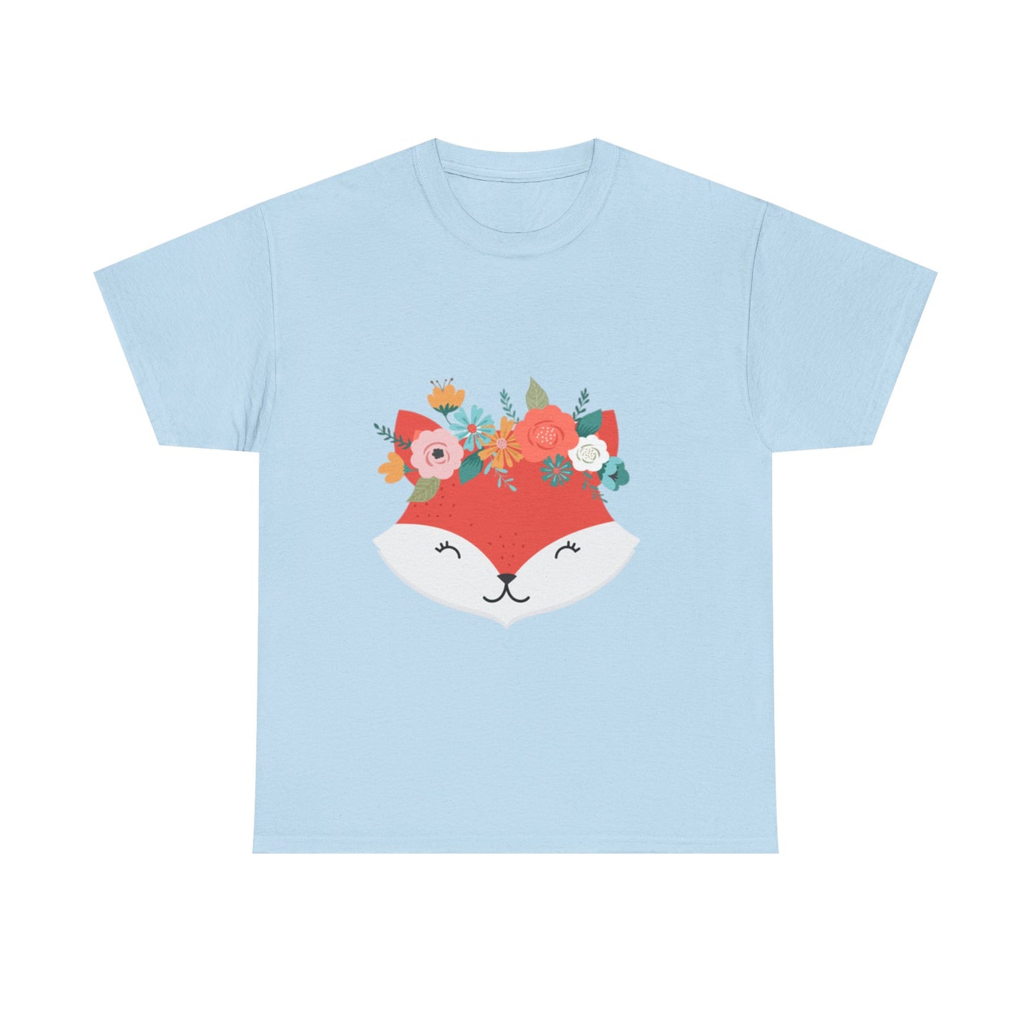 Floral Fox Unisex T-Shirt - Cute Casual Wear, Gift for Animal Lovers, Nature Themed Apparel, Perfect for Spring, Cute Pet Apparel