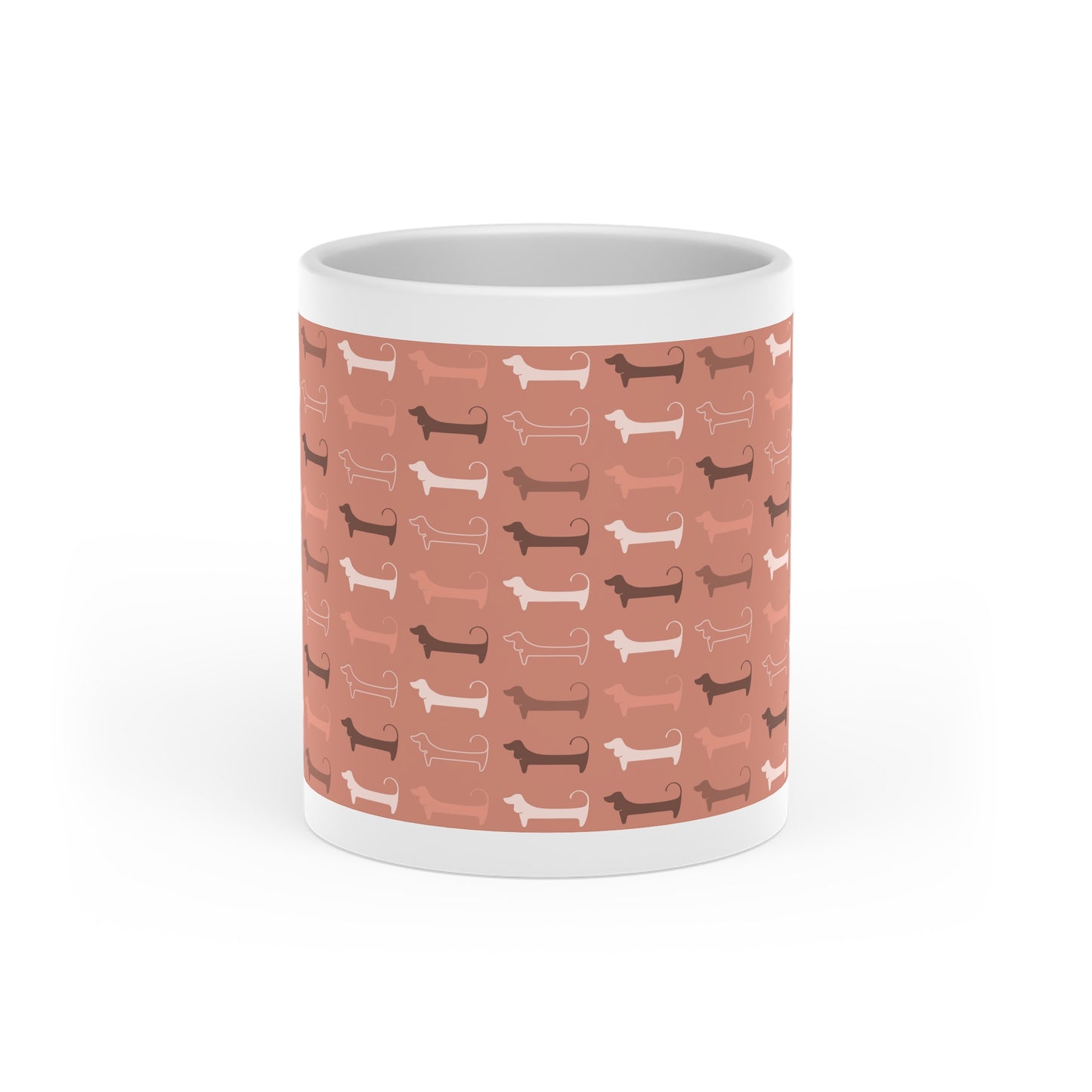 Heart-Shaped Dog Lover's Mug, Cute Dog Theme Coffee Cup, Pet Owner Gift, Animal Lover Present, Funny Mug for Birthdays, Holidays
