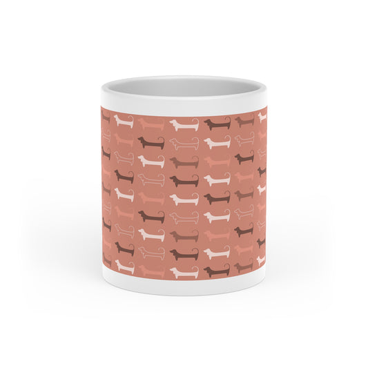 Heart-Shaped Dog Lover's Mug, Cute Dog Theme Coffee Cup, Pet Owner Gift, Animal Lover Present, Funny Mug for Birthdays, Holidays