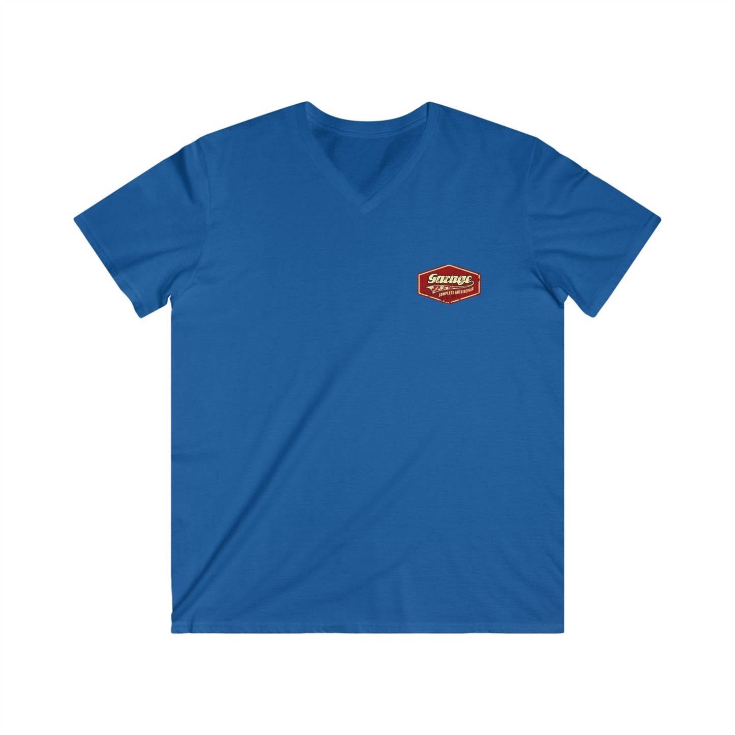 Vintage Garage V-Neck Tee, Auto Repair Shirt, Car Enthusiast Top, Father's Day Gift, Mechanic Tee