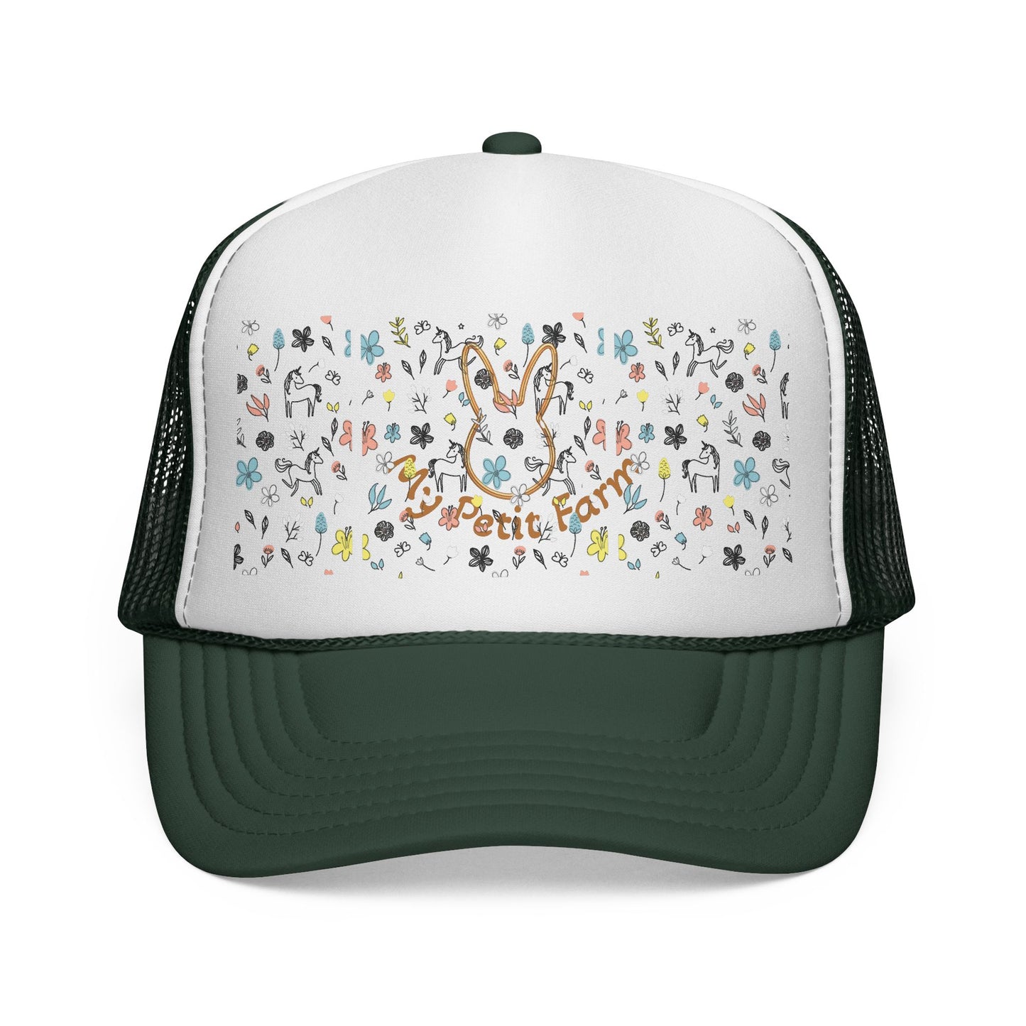 Cute Bunny Trucker Cap, Farm Hat, Animal Lover Gift, Outdoor Apparel, Summer Accessory, Festival Wear