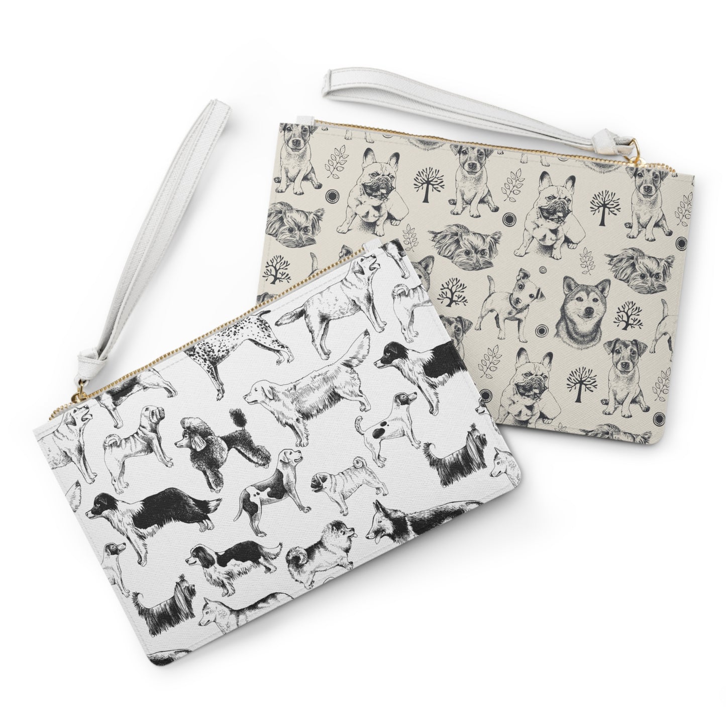 Dog Lovers Clutch Bag, Cute Pet Accessory for Dog Parents, Ideal for Gifts, Make-up Pouch, Fun Dog-Themed Bag