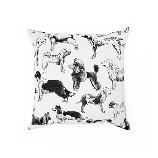Dog Lovers Decorative Cushion - Pet Themed Pillow, Home Decor, Gift for Dog Owners, Animal Lover Cushion, Dog Print Pillow