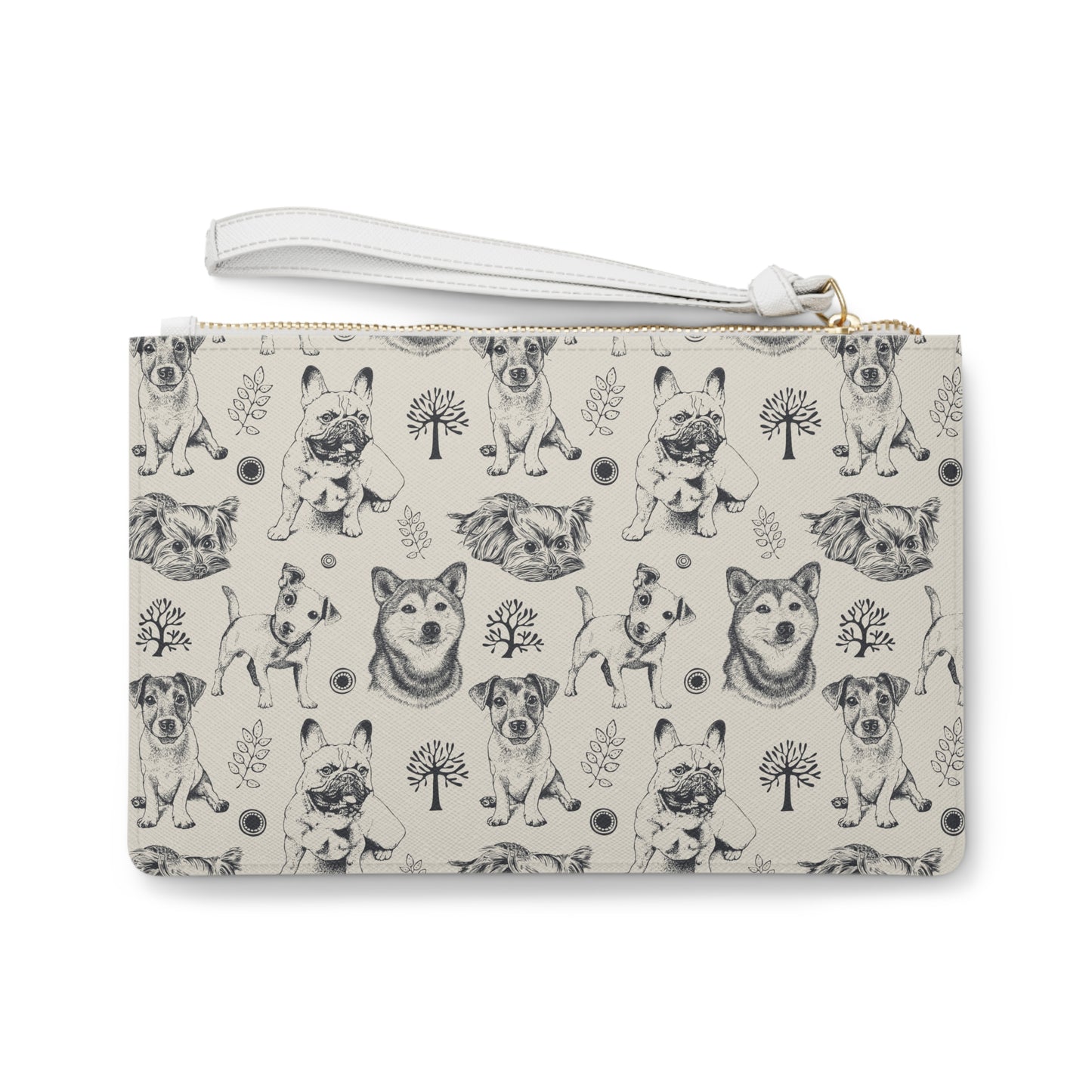 Dog Lovers Clutch Bag, Cute Pet Accessory for Dog Parents, Ideal for Gifts, Make-up Pouch, Fun Dog-Themed Bag
