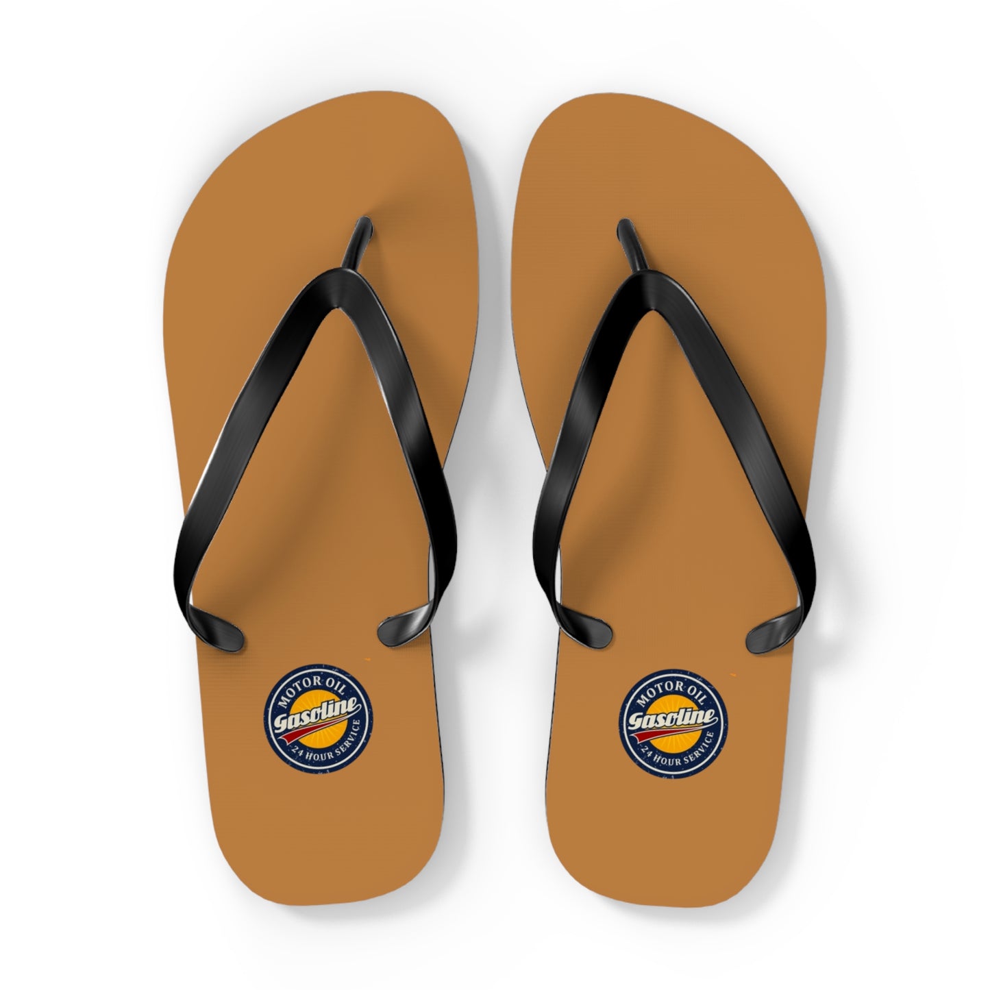 Gasoline Vintage Flip Flops, Summer Footwear, Beach Sandals, Retro Style, Gift for Car Enthusiasts, Vacation Essentials