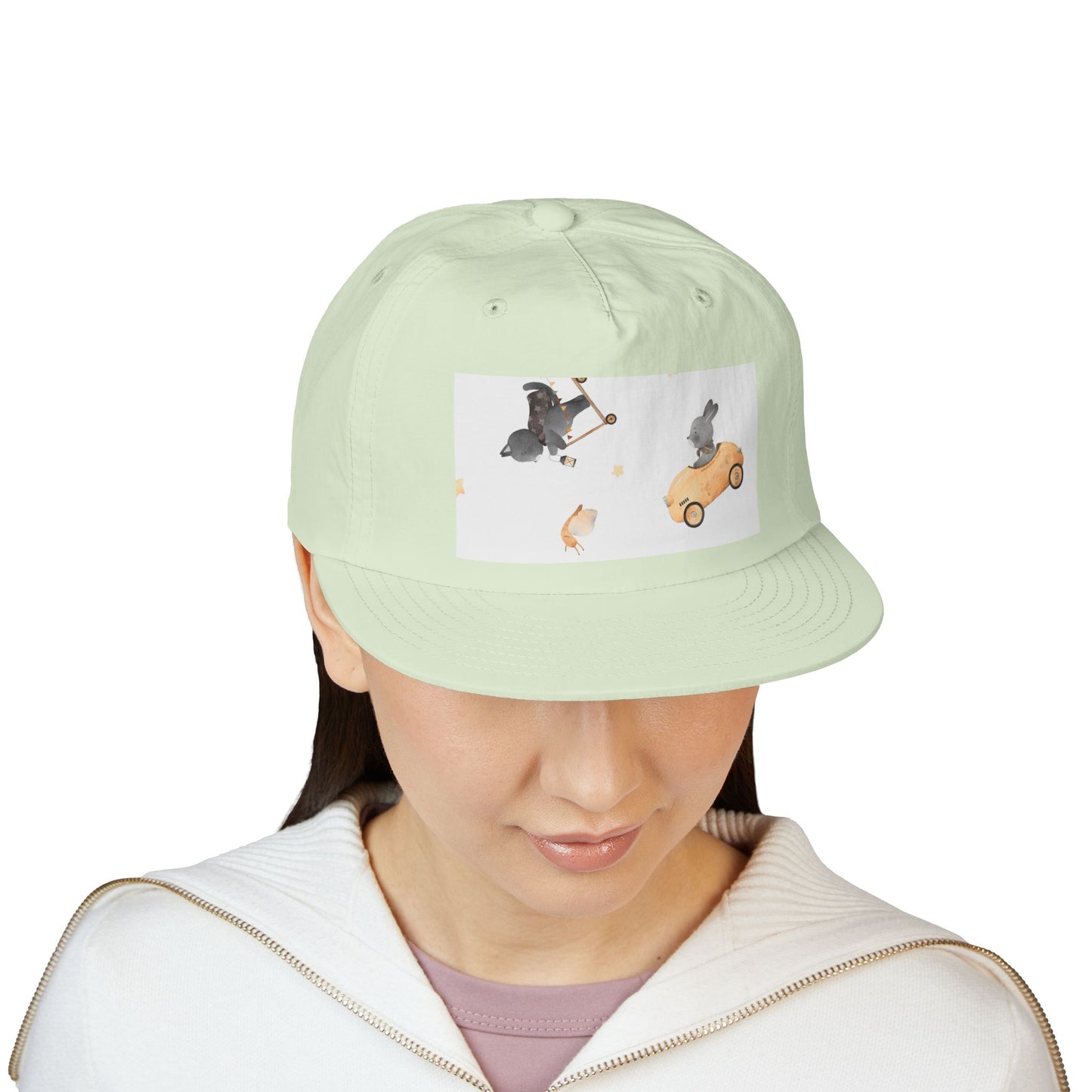 Playful Surf Cap for Fun-loving Adventurers, Beach Accessories, Casual Summer Style, Gift for Surfers and Animal Lovers, Trendy Headgear