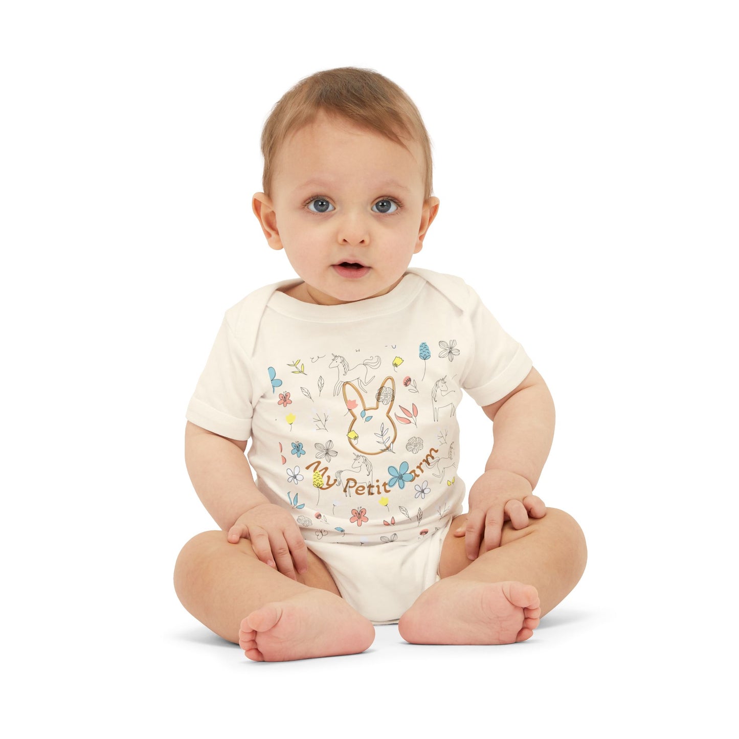 My Petit Farm Bunny Infant One Piece, Baby Bodysuit, Cute Baby Clothes, Farm Theme Outfit, Easter Gift, Toddler Apparel