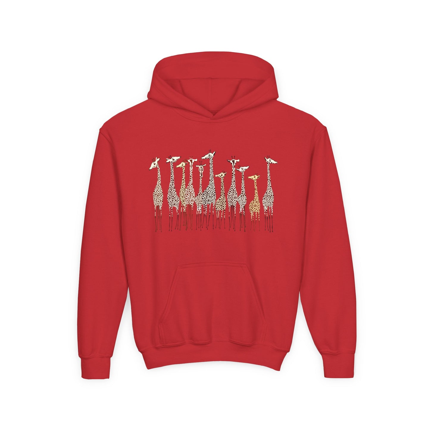 Joyful Giraffe Youth Hoodie - Cute Animal Clothing, Perfect Gift for Kids, Birthday, Everyday Wear, Animal Lover Apparel