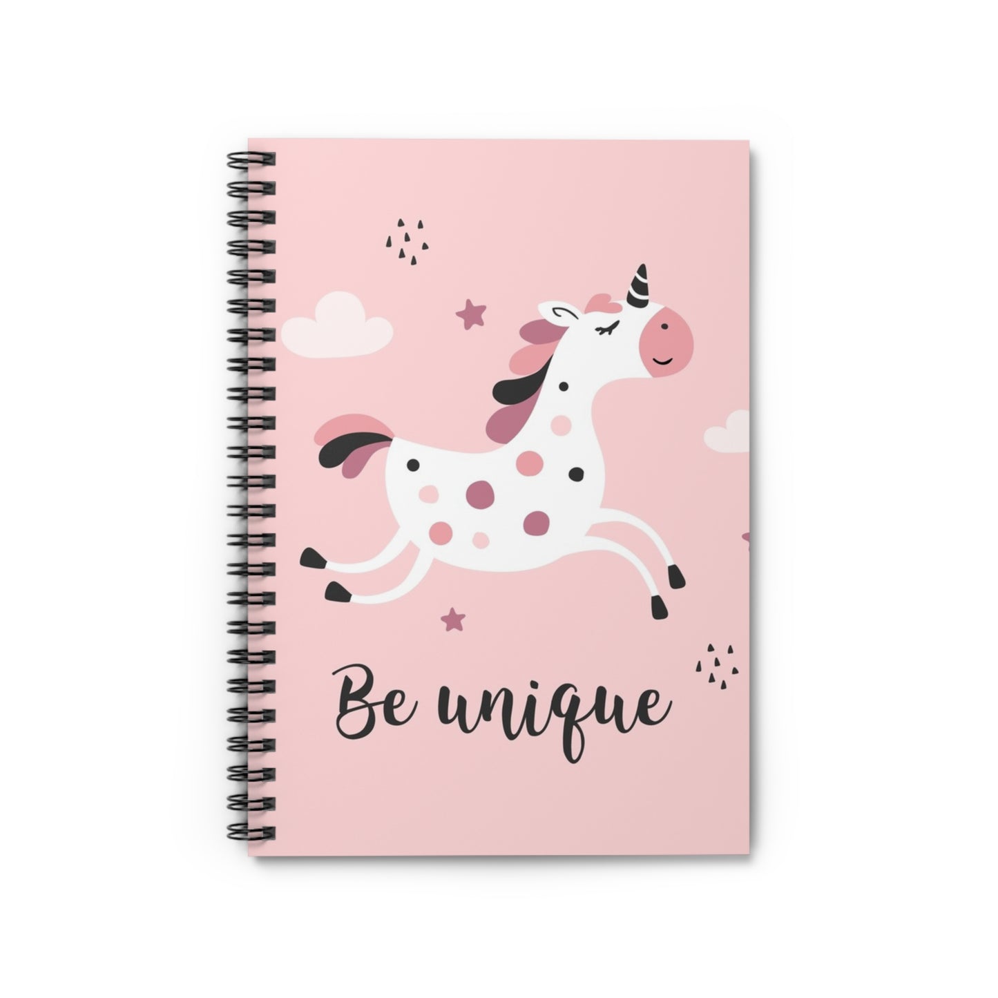 Adorable Unicorn Spiral Notebook - Be Unique, Cute Stationery, Kids Journal, Motivational Diary, School Supplies