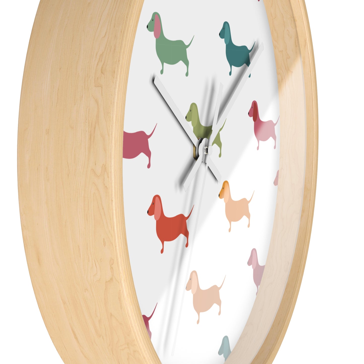 Colorful Dachshund Wall Clock, Dog Lover Gift, Home Decor, Pet-Themed Wall Art, Playful Timepiece