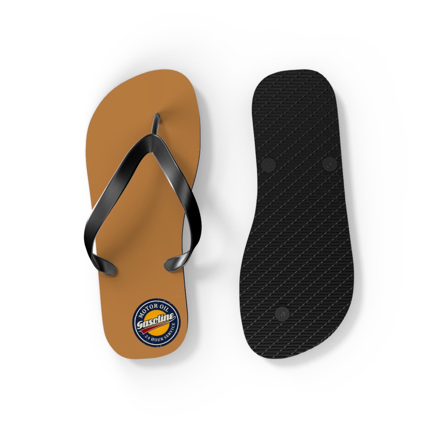 Gasoline Vintage Flip Flops, Summer Footwear, Beach Sandals, Retro Style, Gift for Car Enthusiasts, Vacation Essentials