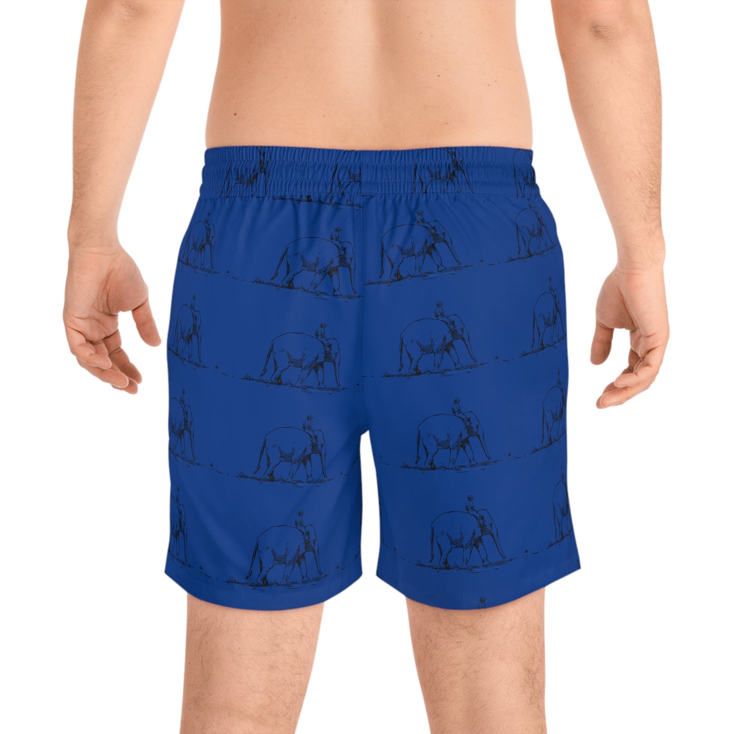Elephant-Print Swim Shorts, Fun Summer Shorts for Beach, Men's Swimwear, Unique Pool Swim Trunks, Gifts for Beach Lovers