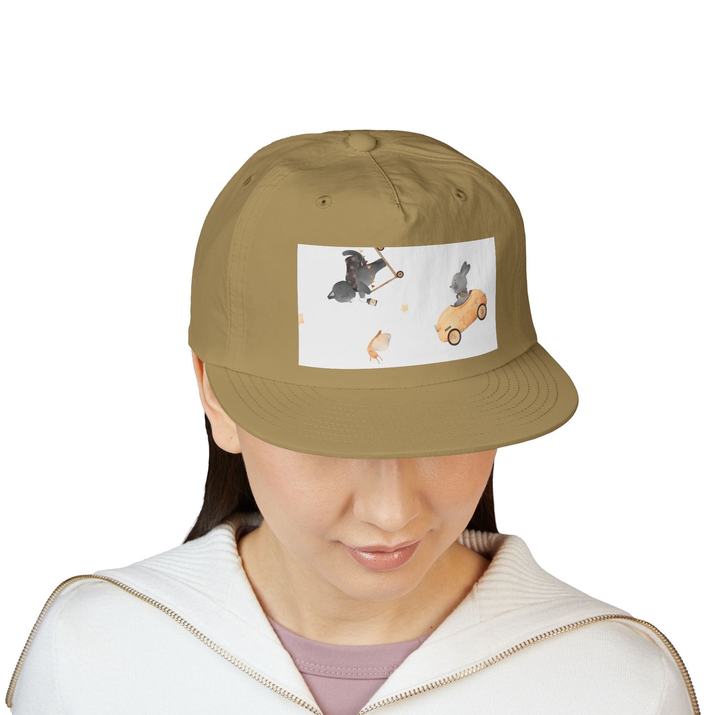 Playful Surf Cap for Fun-loving Adventurers, Beach Accessories, Casual Summer Style, Gift for Surfers and Animal Lovers, Trendy Headgear