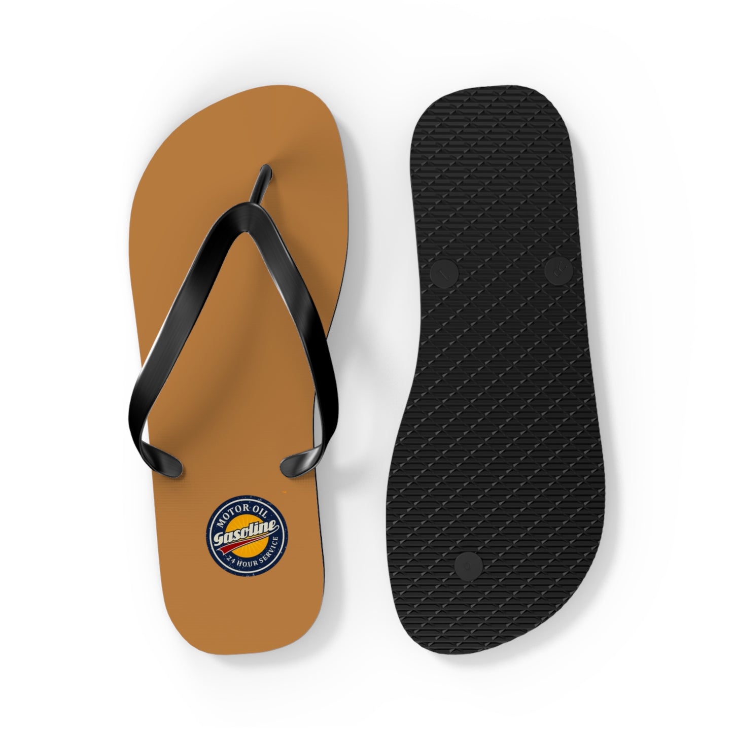 Gasoline Vintage Flip Flops, Summer Footwear, Beach Sandals, Retro Style, Gift for Car Enthusiasts, Vacation Essentials