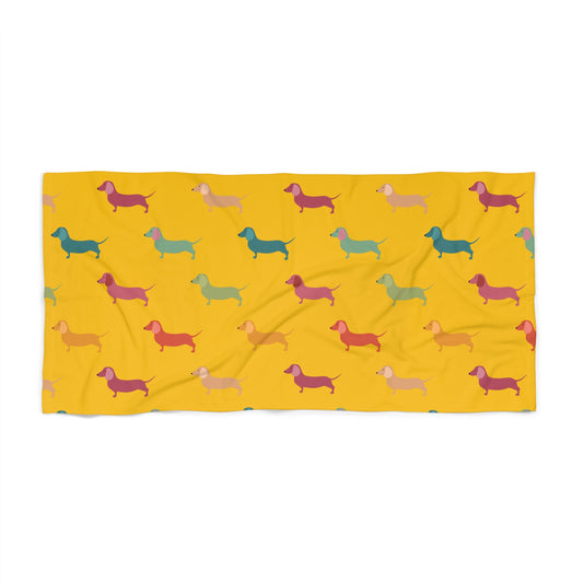 Copy of Colorful Dachshund Beach Towel - Fun Summer Accessory for Pet Lovers, Dog Lovers, Pool, Beach Days, Gifts